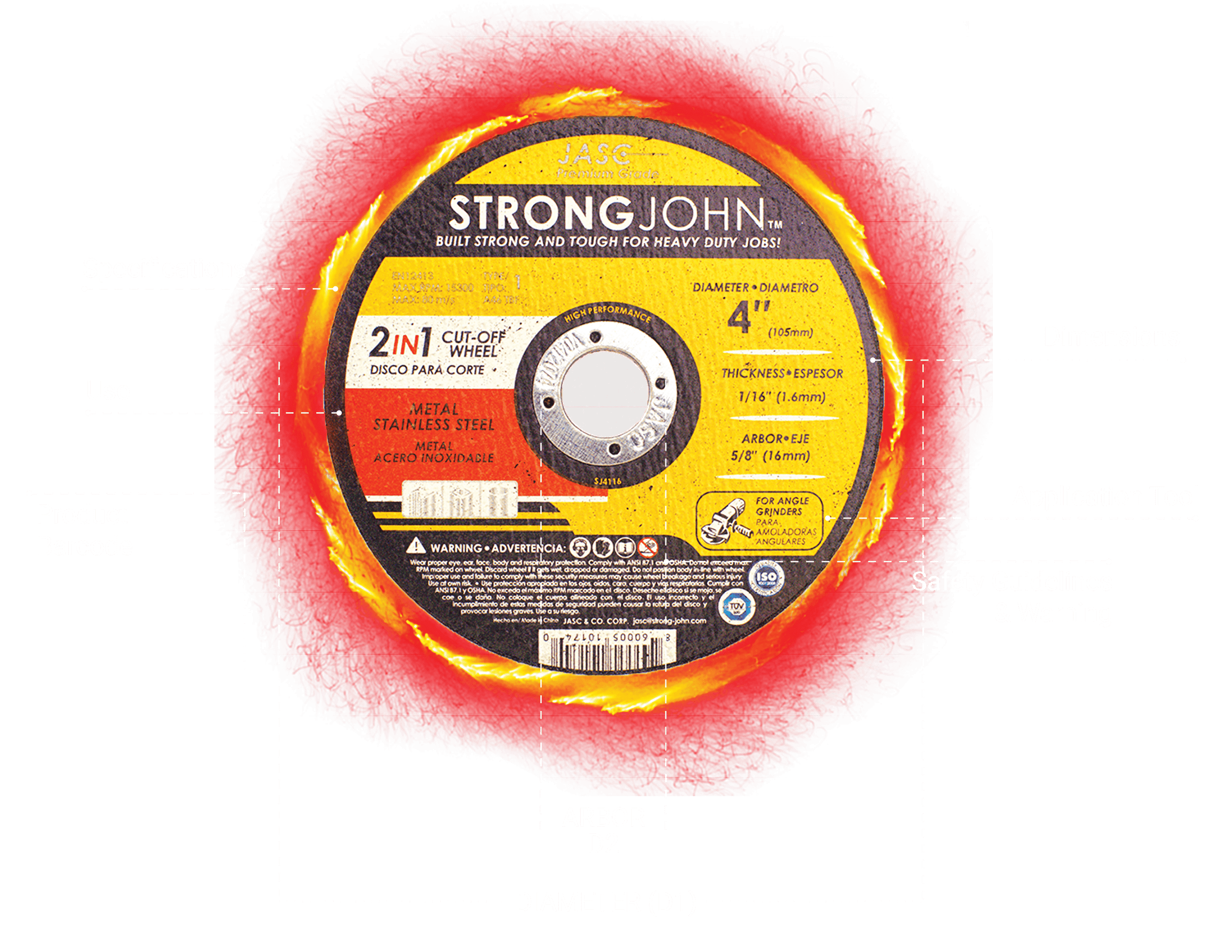 4” CUT-OFF WHEEL - 1/16" - FLAT