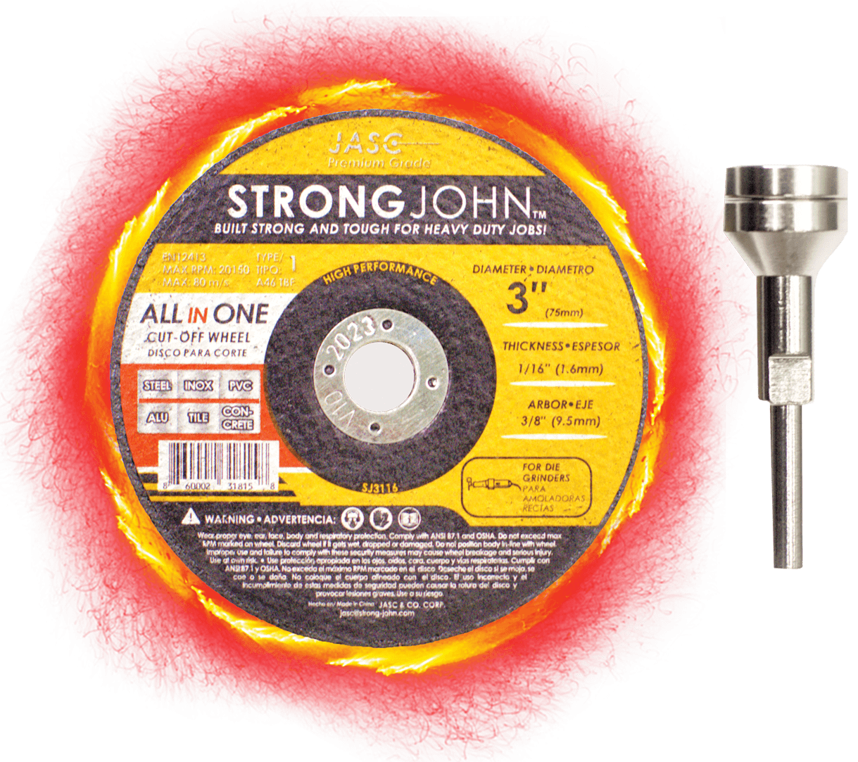 3” CUT-OFF WHEEL & MANDREL - ALL IN ONE